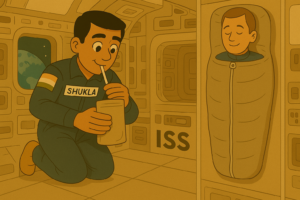 Eating and sleeping in zero gravity